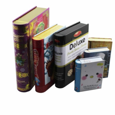 Book Shaped Tin Can